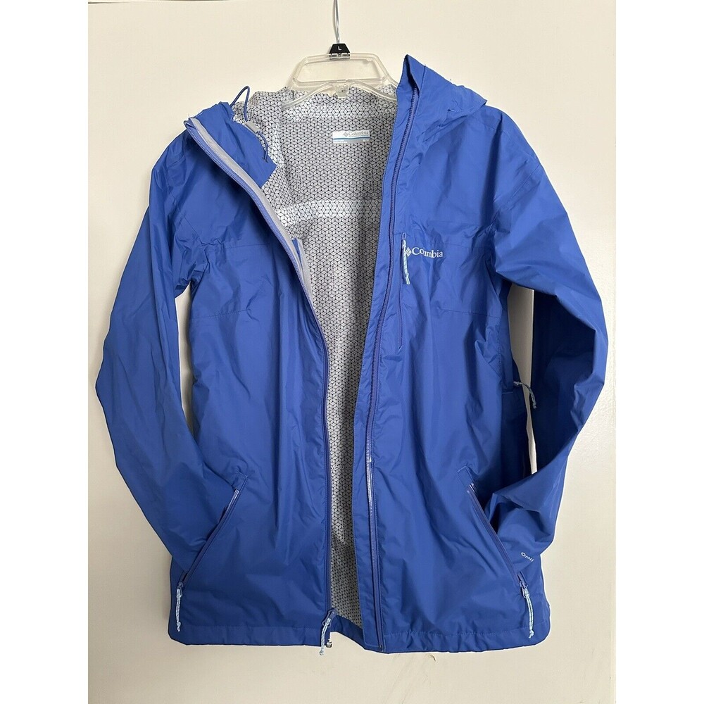 Columbia Women's M Blue Purple Whisper Ridge II Jacket Seam Sealed Rain Jacket